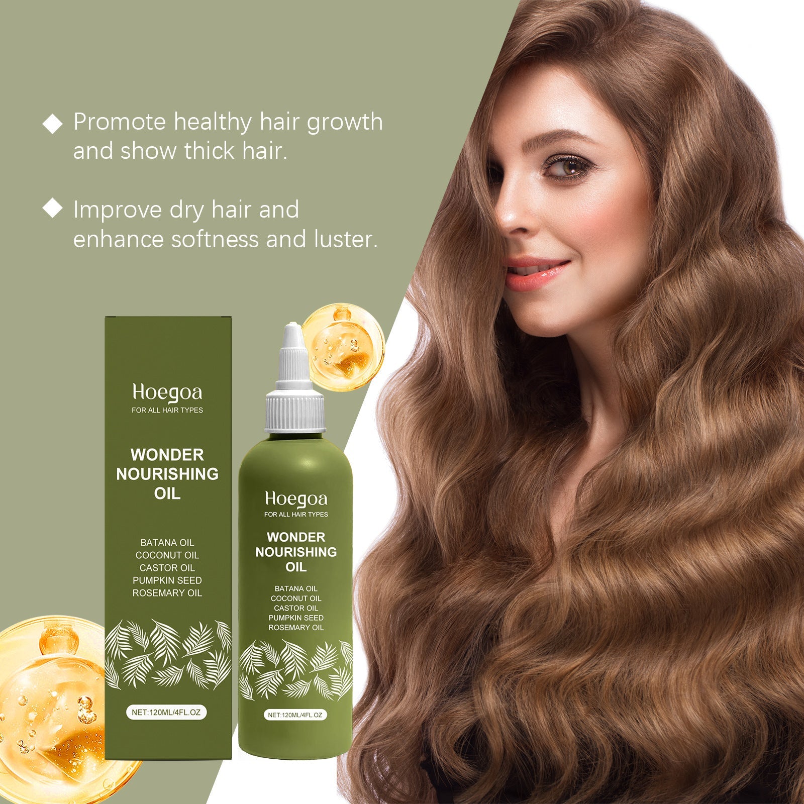 Nourishing Hair Care Oil 120ml for Smooth Shiny and Healthy