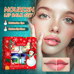 Nourishing Lip Balm Set with Moisturizing Lipstick in Wooden Tone for Christmas - Teleplus english christmas nourishing