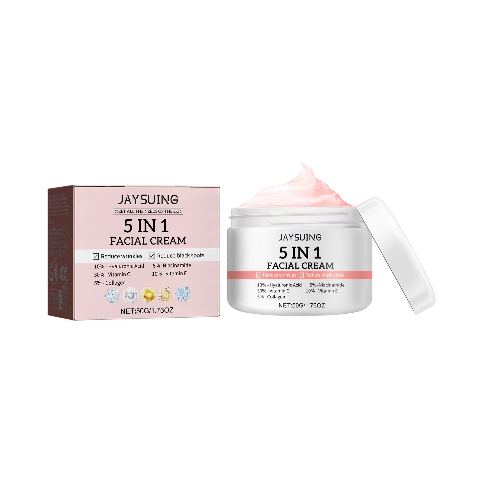 Nourishing Moisturizing Facial Cream with Hyaluronic Acid and Collagen - facial cream nourishing moisturizing skin