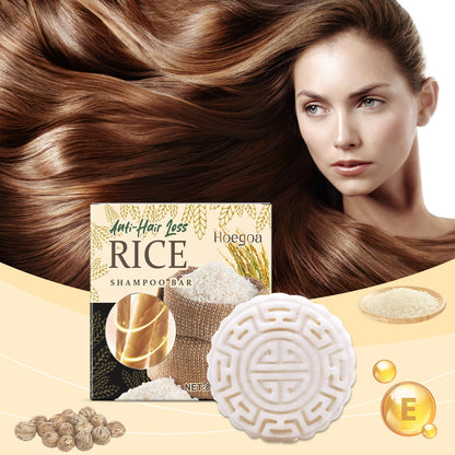 Nourishing Rice Shampoo Soap with Coconut Oil Aloe Shea Butter Vitamin E - Teleplus rice shampoo soap gentle nourishing