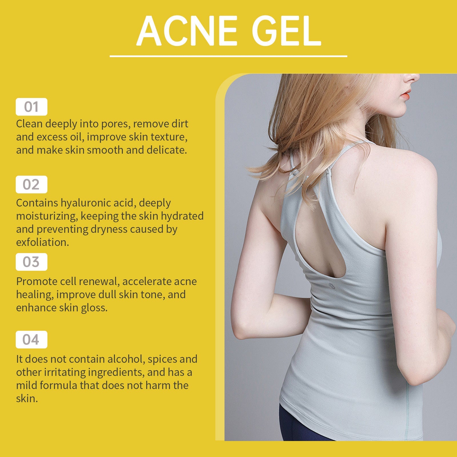 Nursing Gel with Hyaluronic Acid Aloe Salicylate and Gold Chrysanthemum 60ml - nursing gel hyaluronic acid gold