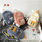 Nylon Backpack with Bear Pendant Gift Send School Bag for Kids - Teleplus send bear pendant