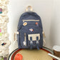Nylon Backpack with Bear Pendant Gift Send School Bag for Kids - Teleplus send bear pendant