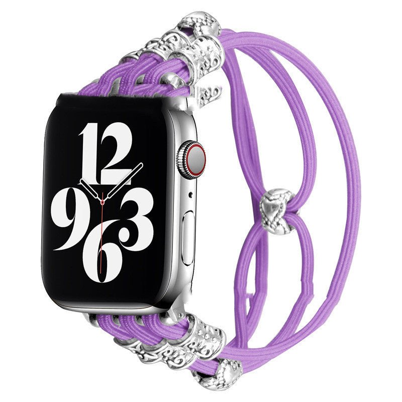 Nylon Braided Elastic Cord Strap for Apple Watch Series 1-6 and SE - Watches That Stretch Your Style nylon braided