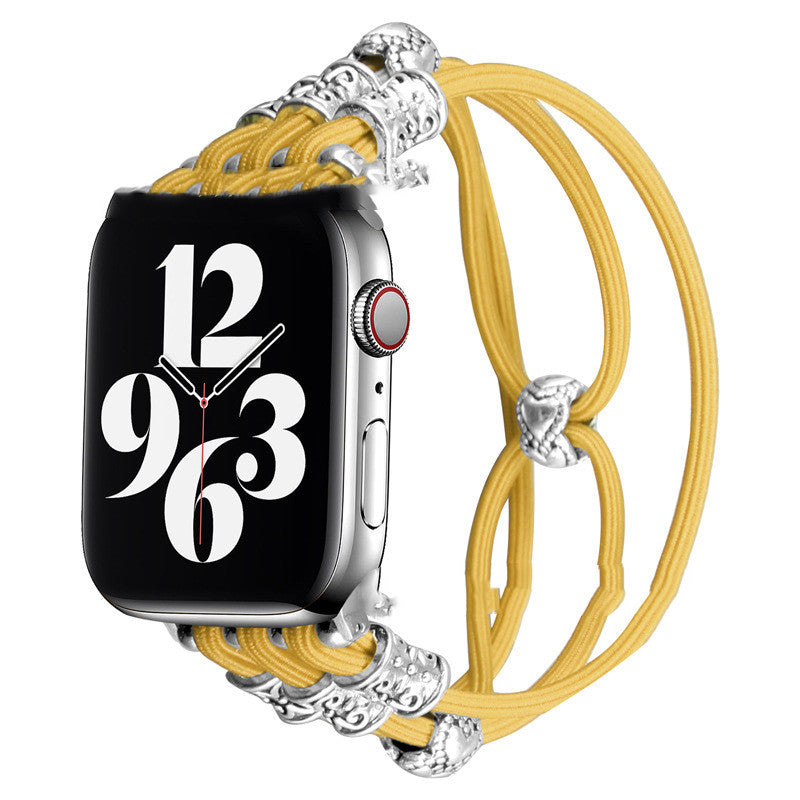 Nylon Braided Elastic Cord Strap for Apple Watch Series 1-6 and SE - Watches That Stretch Your Style nylon braided