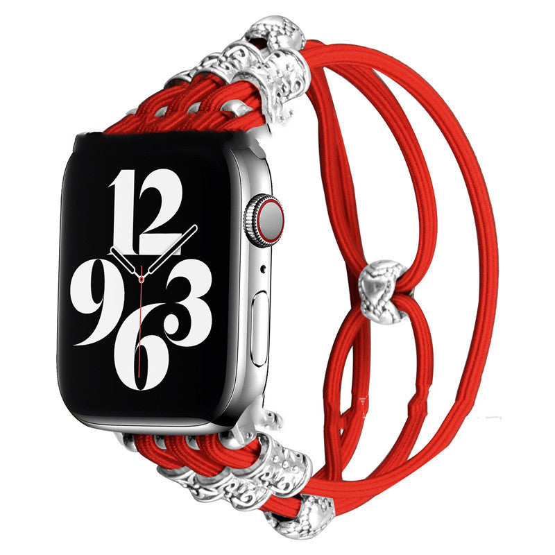 Nylon Braided Elastic Cord Strap for Apple Watch Series 1-6 and SE - Watches That Stretch Your Style nylon braided