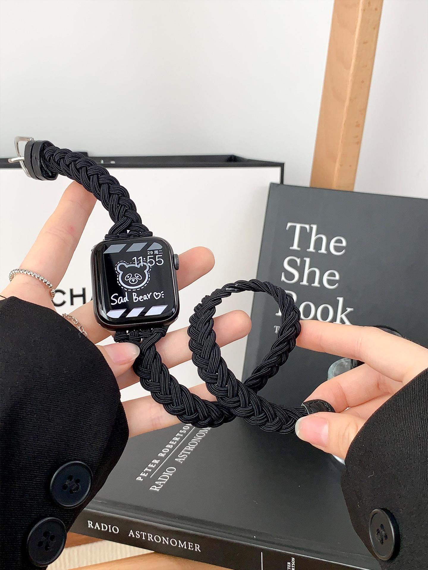 Nylon Leather Strap for Apple Watch 38-49mm Replacement Rope Band - That Will Make Your Jealous nylon leather strap