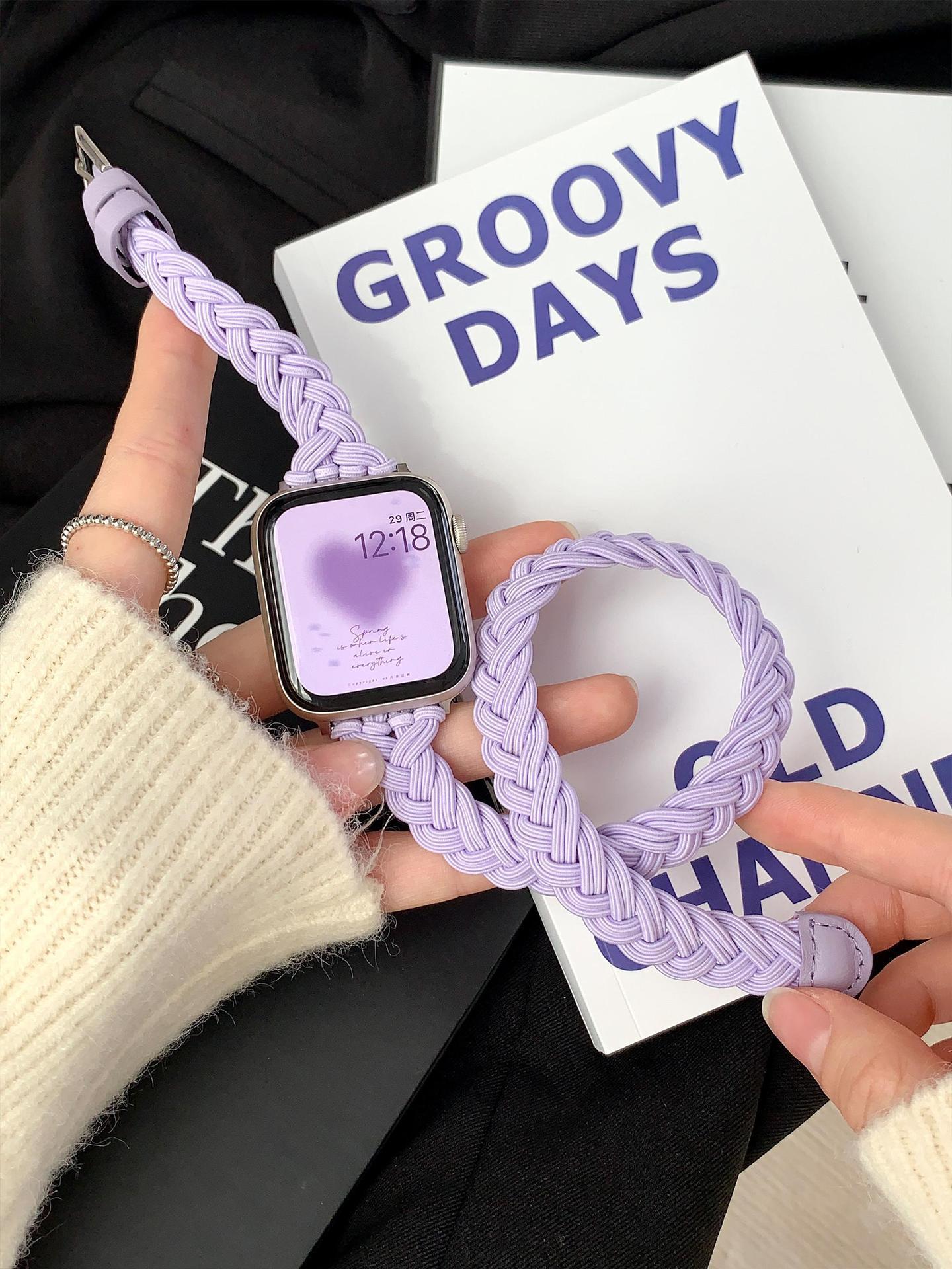 Nylon Leather Strap for Apple Watch 38-49mm Replacement Rope Band - That Will Make Your Jealous nylon leather strap