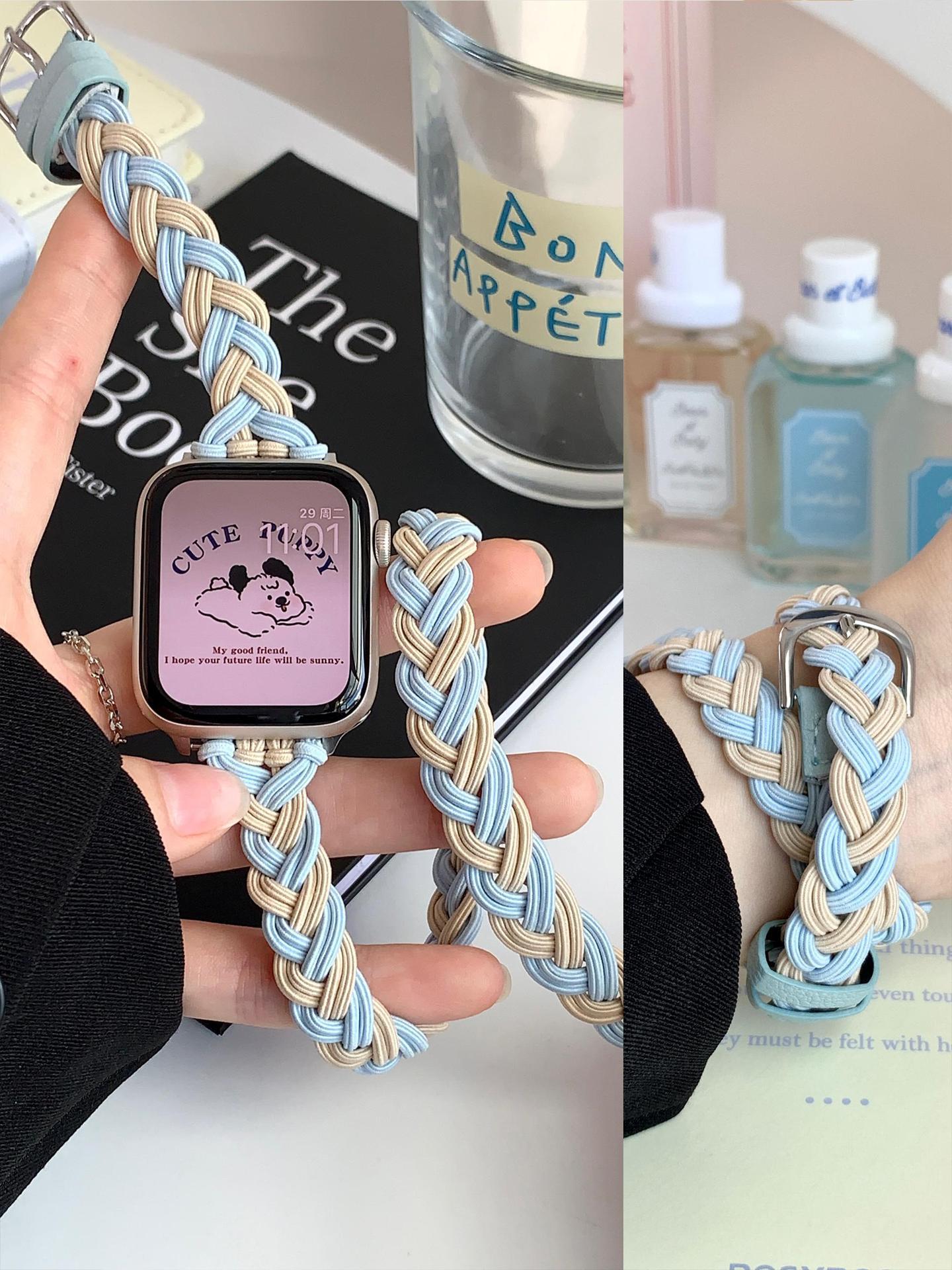 Nylon Leather Strap for Apple Watch 38-49mm Replacement Rope Band - That Will Make Your Jealous nylon leather strap