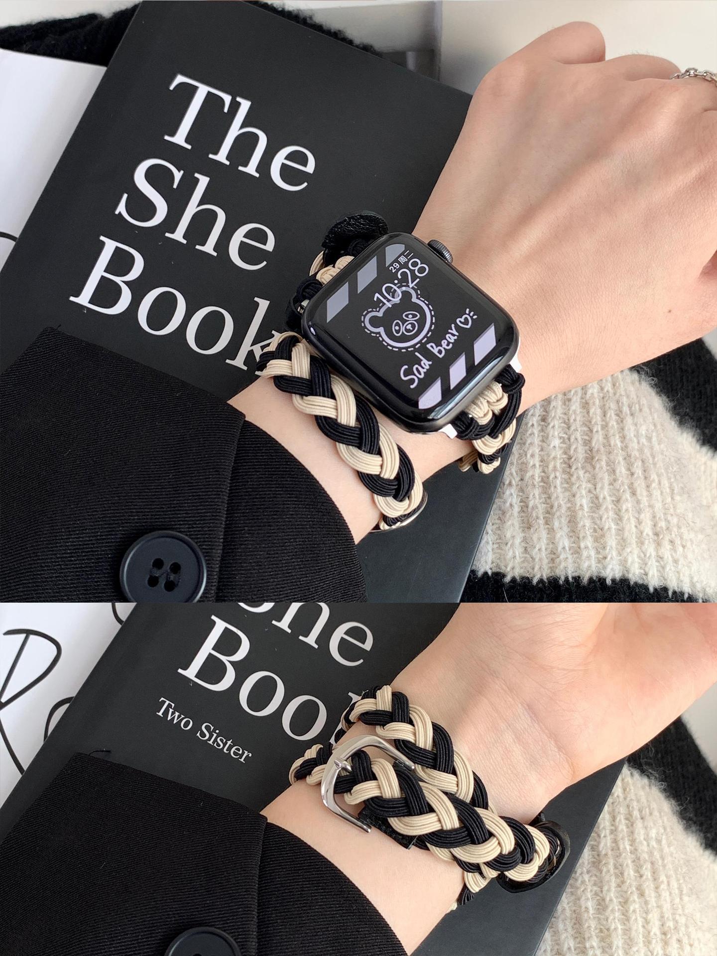 Nylon Leather Strap for Apple Watch 38-49mm Replacement Rope Band - That Will Make Your Jealous nylon leather strap