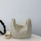 Nylon Messenger Bag Beige Black Travel Crossbody Shoulder Suitcase Purse - Teleplus
