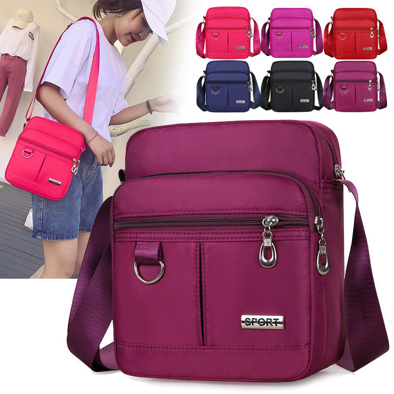 Nylon Outdoor Travel Shoulder Bag with Cross-Body Design and Multiple Colors - nylon outdoor travel shoulder bag