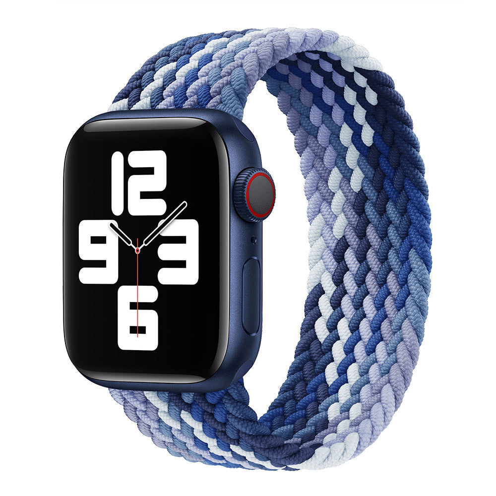 Nylon Strap Rainbow Braid for Apple Watch Elastic in Multiple Colors - Teleplus watch strap elastic nylon rainbow braid