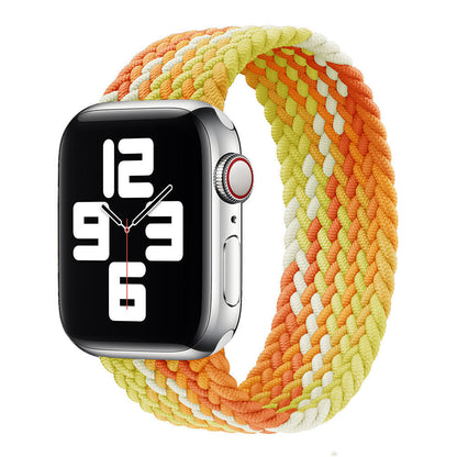 Nylon Strap Rainbow Braid for Apple Watch Elastic in Multiple Colors - Teleplus watch strap elastic nylon rainbow braid