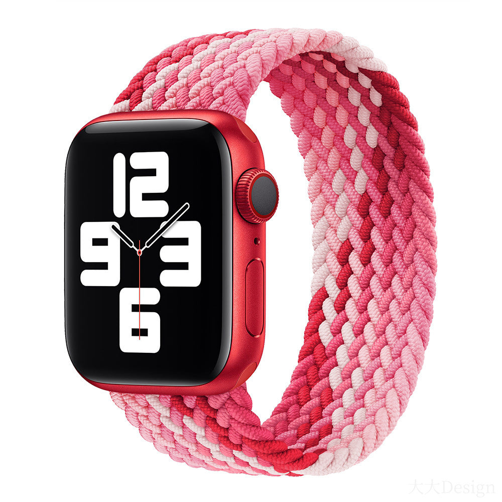 Nylon Strap Rainbow Braid for Apple Watch Elastic in Multiple Colors - Teleplus watch strap elastic nylon rainbow braid