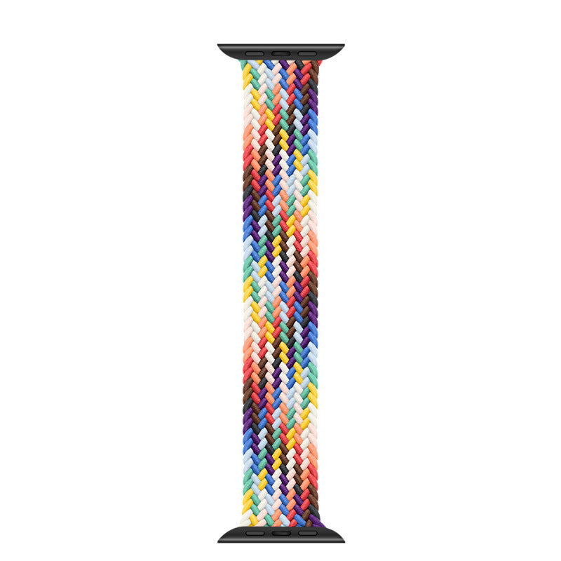 Nylon Strap Rainbow Braid for Apple Watch Elastic in Multiple Colors - Teleplus watch strap elastic nylon rainbow braid