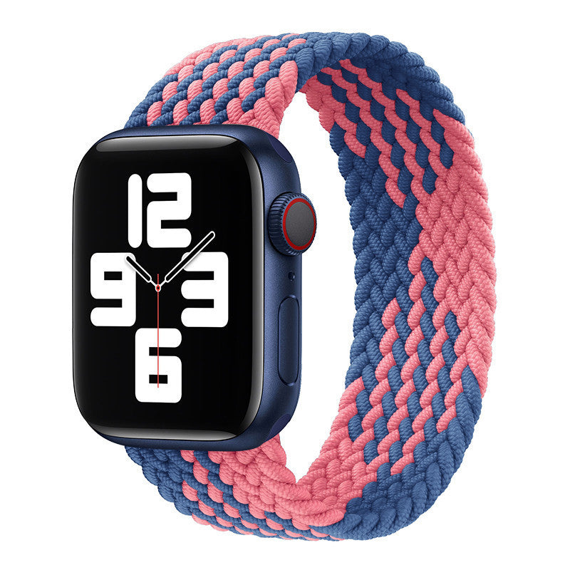 Nylon Strap Rainbow Braid for Apple Watch Elastic in Multiple Colors - Teleplus watch strap elastic nylon rainbow braid