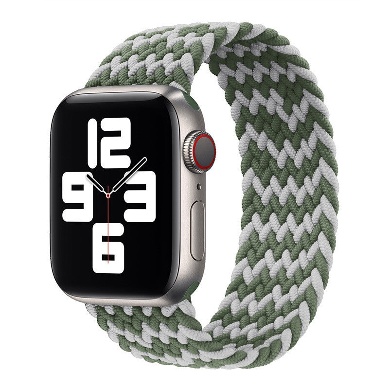 Nylon Strap Rainbow Braid for Apple Watch Elastic in Multiple Colors - Teleplus watch strap elastic nylon rainbow braid