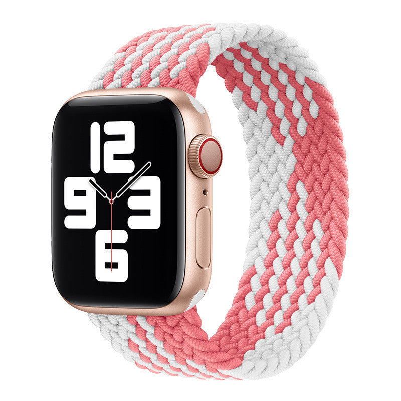 Nylon Strap Rainbow Braid for Apple Watch Elastic in Multiple Colors - Teleplus watch strap elastic nylon rainbow braid