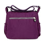 Nylon Travel Shoulder Bag with Zipper Pocket Crossbody Handbag for Women