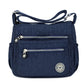 Nylon Travel Shoulder Bag with Zipper Pocket Crossbody Handbag for Women