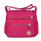 Nylon Travel Shoulder Bag with Zipper Pocket Crossbody Handbag for Women
