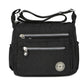 Nylon Travel Shoulder Bag with Zipper Pocket Crossbody Handbag for Women