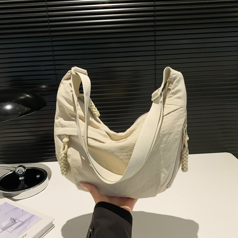 Nylon Washed Cloth Shoulder Bag Crossbody with Multiple Colors - in nylon washed cloth shoulder bag crossbody bags