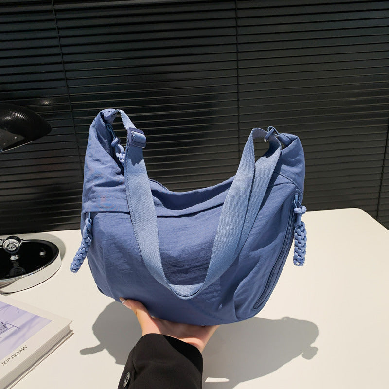 Nylon Washed Cloth Shoulder Bag Crossbody with Multiple Colors - in nylon washed cloth shoulder bag crossbody bags