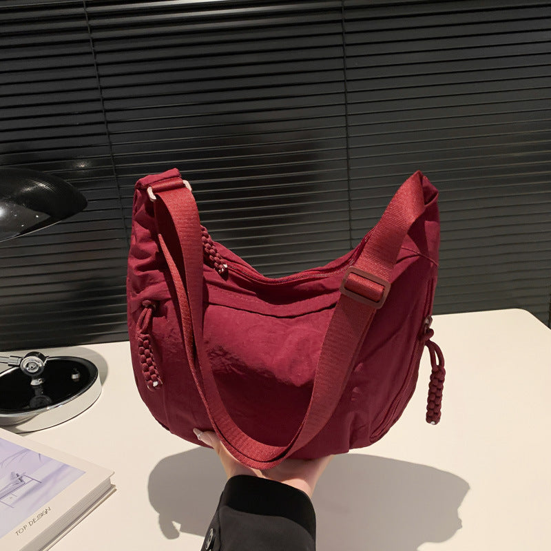 Nylon Washed Cloth Shoulder Bag Crossbody with Multiple Colors - in nylon washed cloth shoulder bag crossbody bags