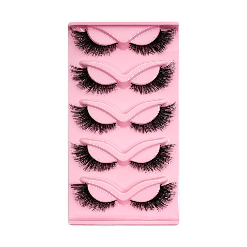 Oblique Flying Stage Makeup Fake Eyelashes Cat Eye SH2 Thick 5 Pairs - Teleplus cat eye oblique flying stage makeup