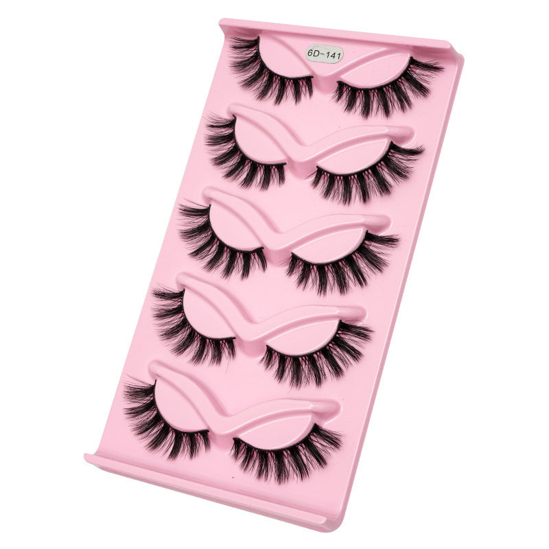 Oblique Flying Stage Makeup Fake Eyelashes Cat Eye SH2 Thick 5 Pairs - Teleplus cat eye oblique flying stage makeup