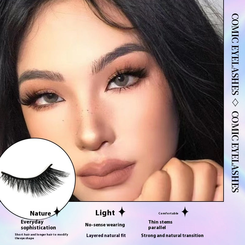 Oblique Flying Stage Makeup Fake Eyelashes Cat Eye SH2 Thick 5 Pairs - Teleplus cat eye oblique flying stage makeup