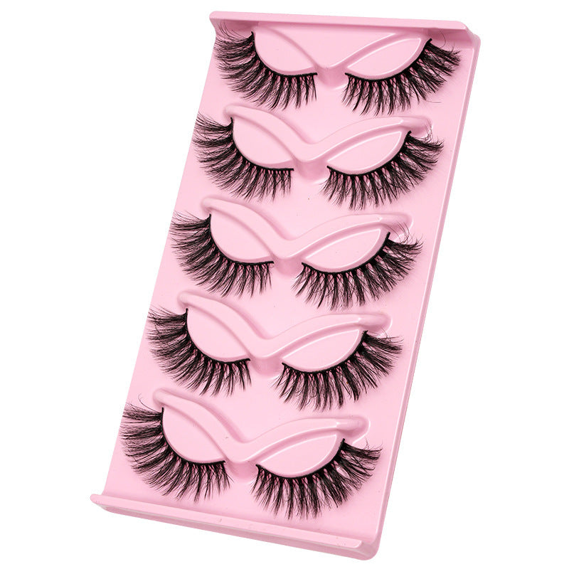 Oblique Flying Stage Makeup Fake Eyelashes Cat Eye SH2 Thick 5 Pairs - Teleplus cat eye oblique flying stage makeup