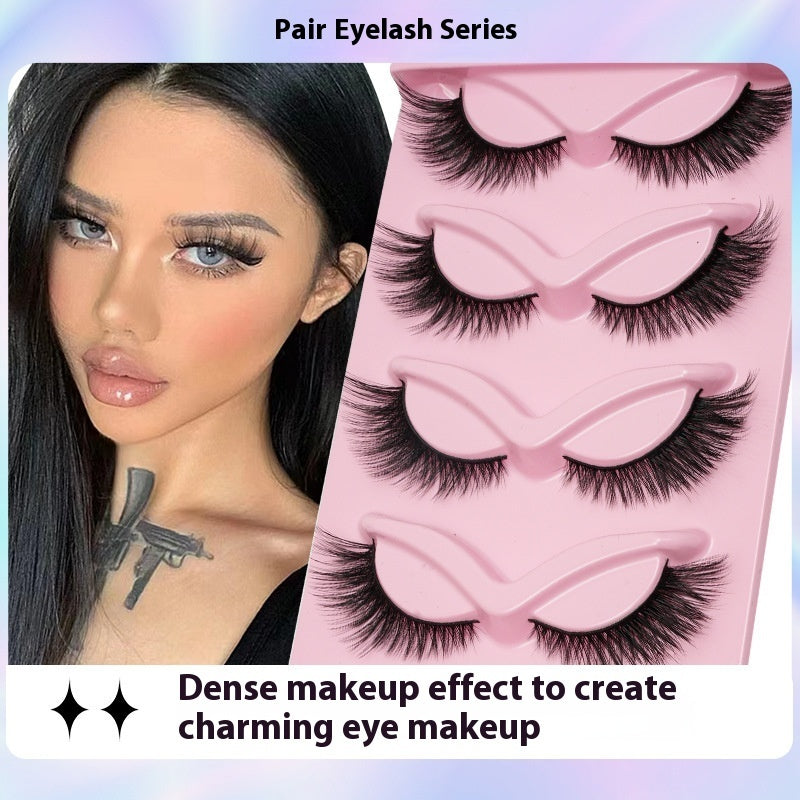 Oblique Flying Stage Makeup Fake Eyelashes Cat Eye SH2 Thick 5 Pairs - Teleplus cat eye oblique flying stage makeup