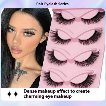 Oblique Flying Stage Makeup Fake Eyelashes Cat Eye SH2 Thick 5 Pairs - Teleplus cat eye oblique flying stage makeup