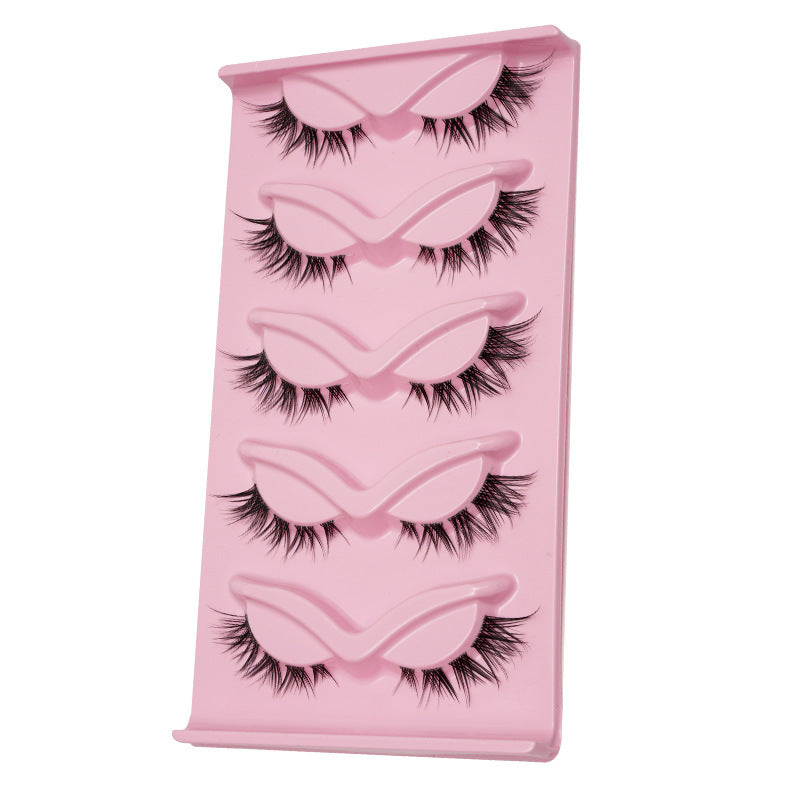 Oblique Flying Stage Makeup Fake Eyelashes Cat Eye SH2 Thick 5 Pairs - Teleplus cat eye oblique flying stage makeup