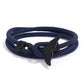 Ocean Series Boat Anchor Style Braided Bracelet - Ocean Series Boat Anchor Bracelet for Men