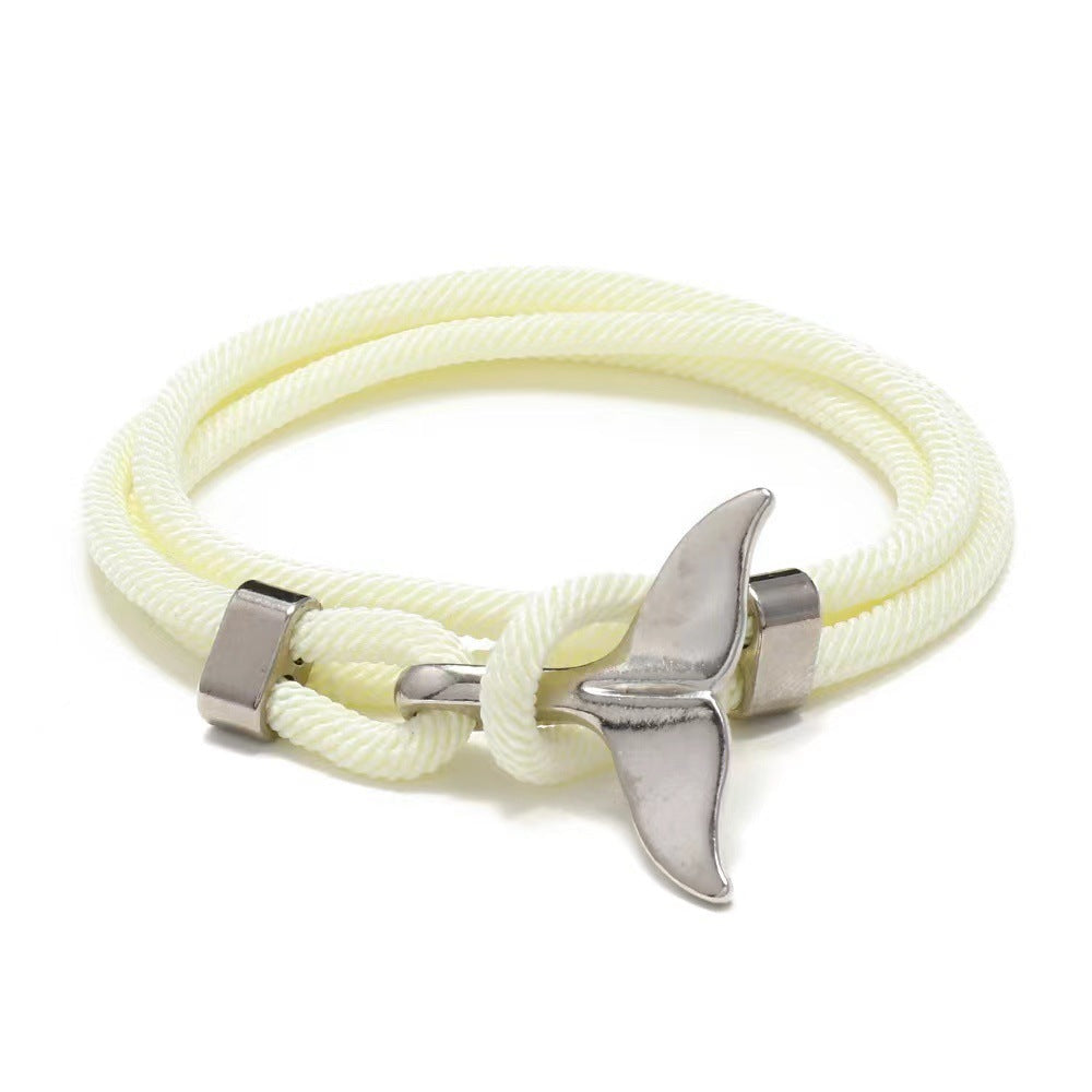 Ocean Series Boat Anchor Style Braided Bracelet - Ocean Series Boat Anchor Bracelet for Men