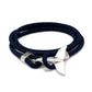 Ocean Series Boat Anchor Style Braided Bracelet - Ocean Series Boat Anchor Bracelet for Men