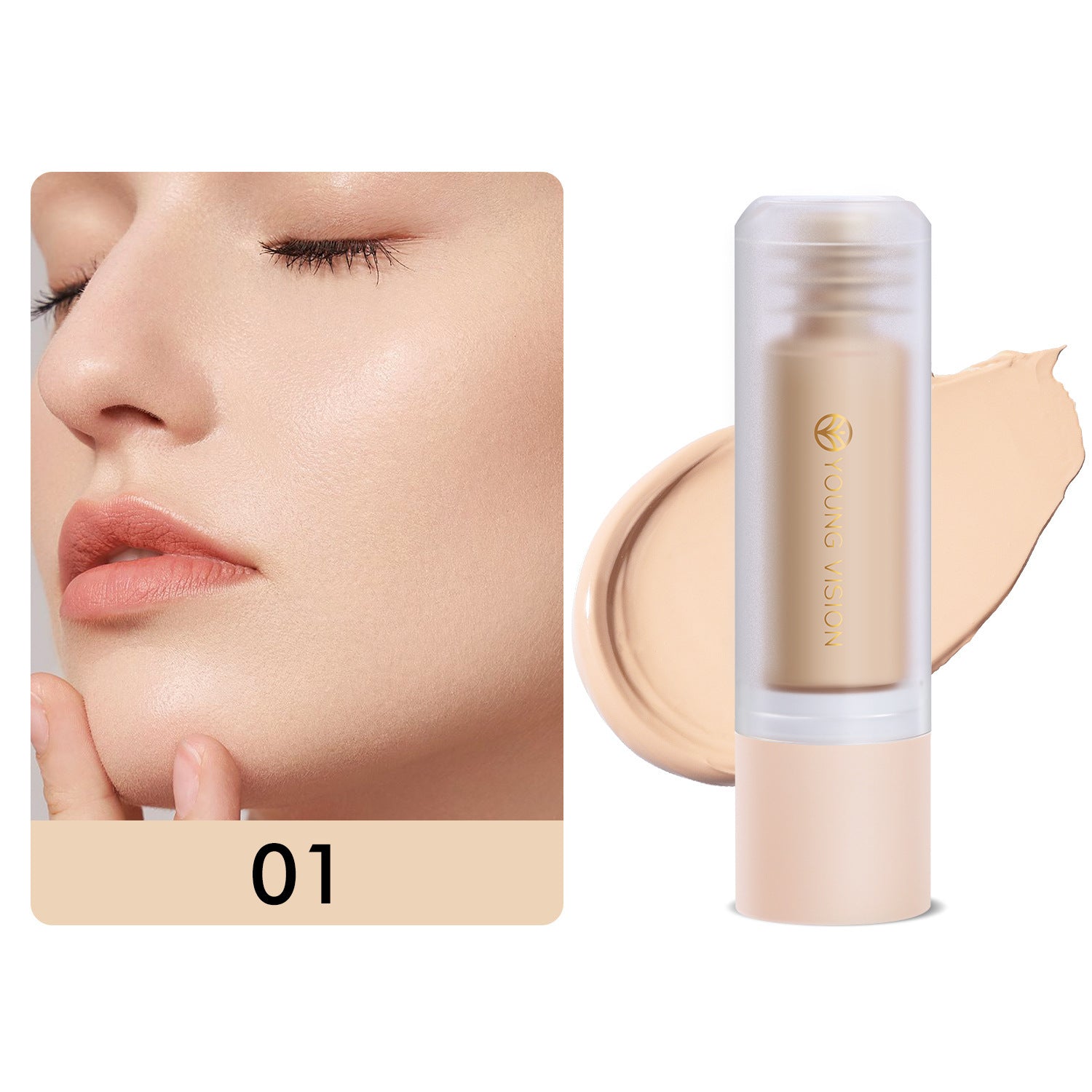 Oil Control Liquid Foundation Large Capacity for Oily Skin 40ml - Teleplus press liquid foundation large capacity