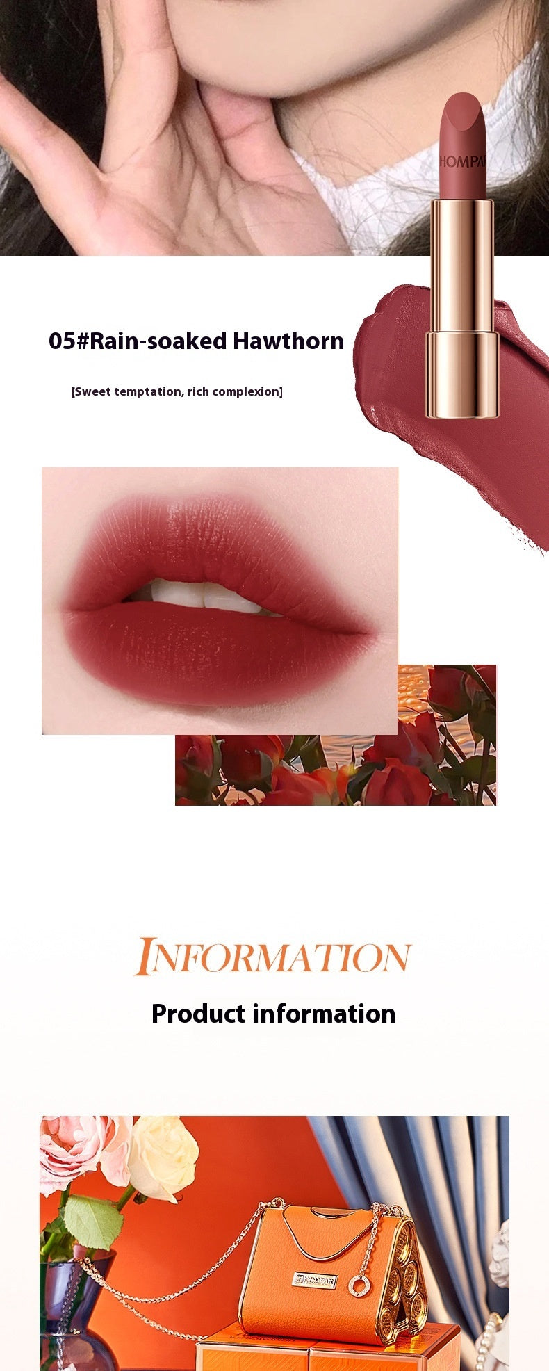 Oily Lipstick Bag with Discoloration Resistance and Soft Mist Matte Finish - Teleplus soft mist matte light oily