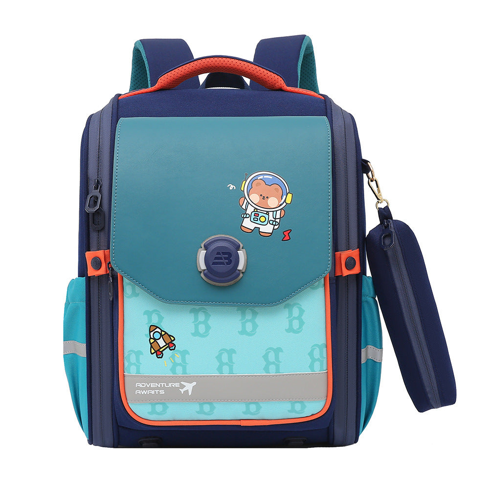 One Piece Dropshipping Primary School Student Schoolbag Boys And Girls Burden Reduction Spine Protection - Spine