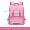 One-Piece Open Spine Protection Children's School Bag Lightweight - Liten rosa