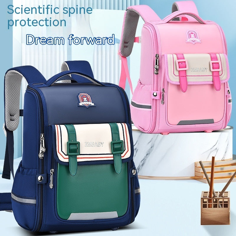 One-piece Open Spine Protection Children’s Schoolbag Lightweight - Lightweight One-piece Schoolbag for Small Size