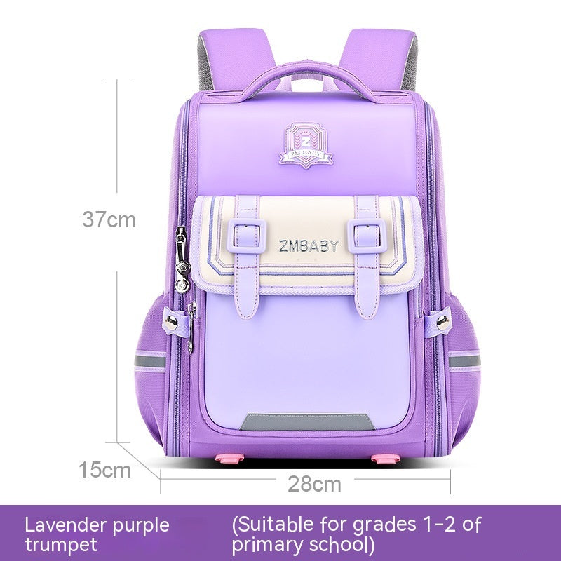 One-piece Open Spine Protection Children’s Schoolbag Lightweight - Lightweight One-piece Schoolbag for Small Size