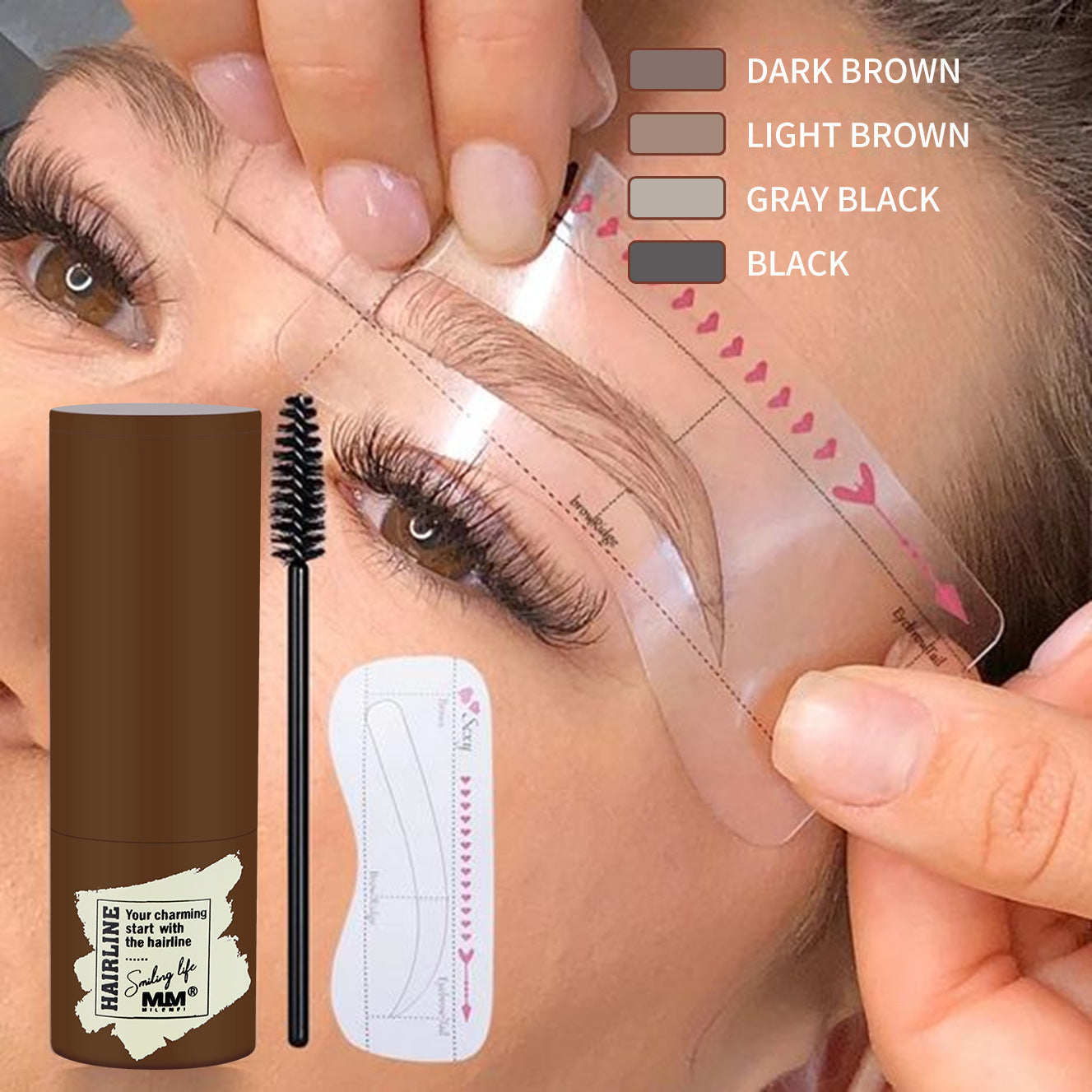 One Step Eyebrow Stamp Shaping Kit - Perfect Brows in a Snap with One Step Eyebrow Kit