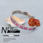 Open Trend Titanium Steel Geometric Packing Bracelet in Multiple Colors - Teleplus open trend titanium steel bracelet