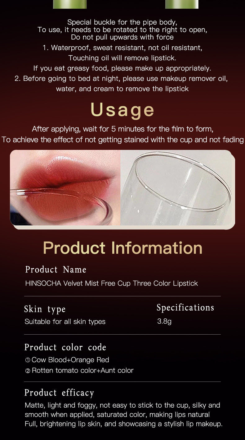 Orange Cow Blood Lipstick with Velvet Fog Finish for United States Market - Teleplus united states chf velvet fog