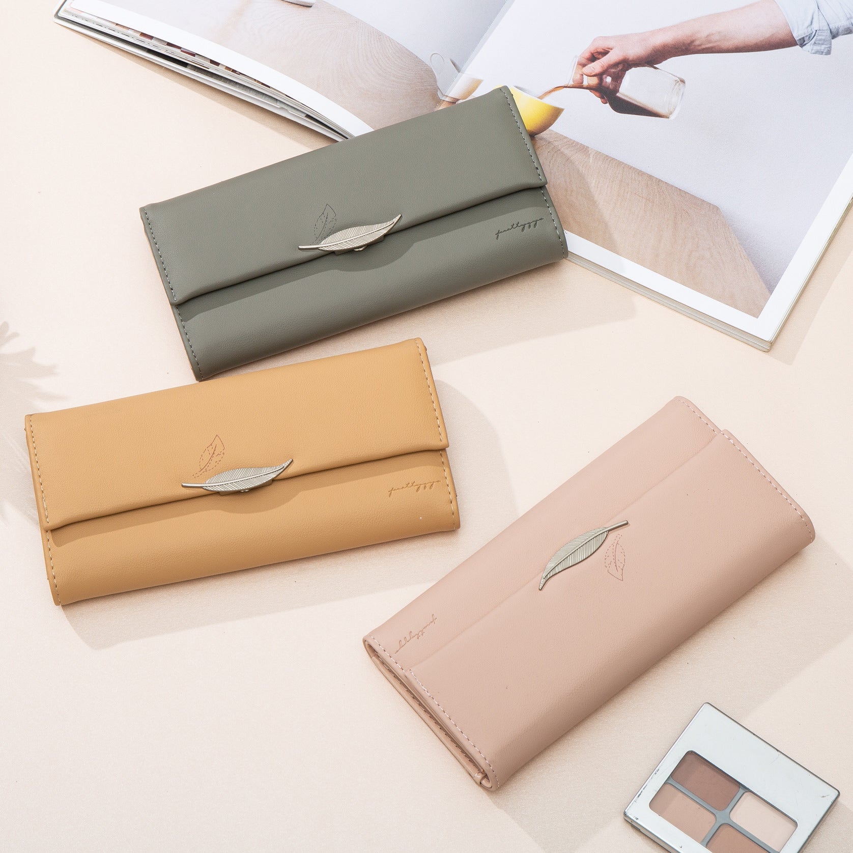 Orange PU Leather Handbag with Polyester Lining for Daily - Teleplus